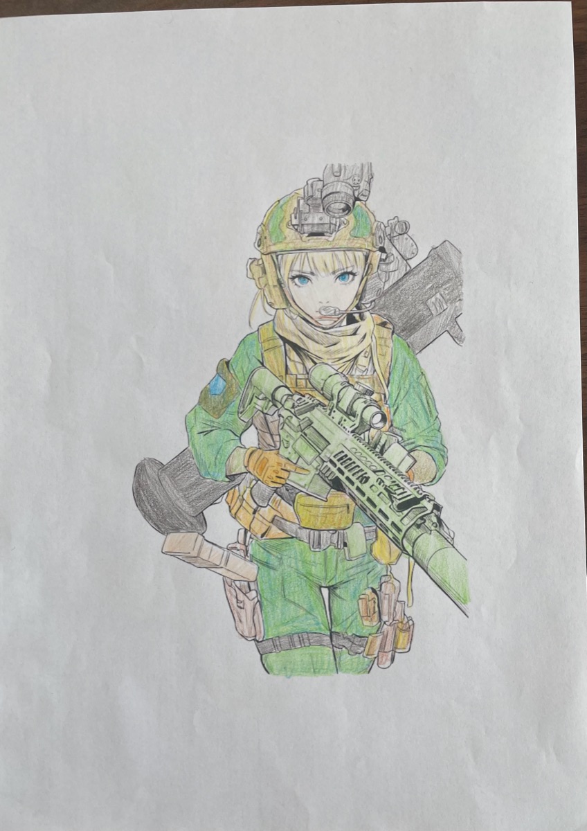 利用者が制作した手描きイラスト作品